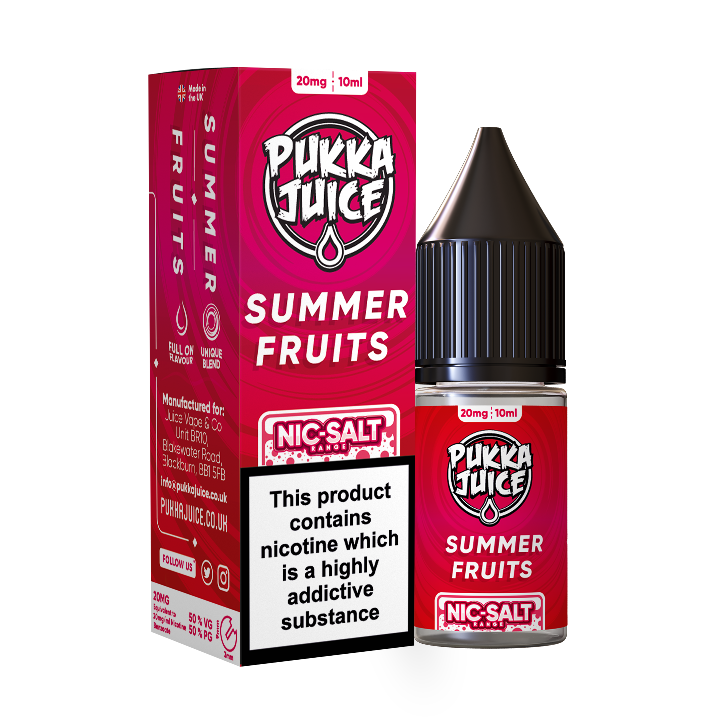 Summer Fruits Nic Salt by Pukka Juice Product