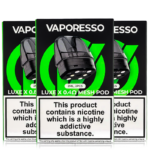 Vaporesso LUXE X Pod Cartridge is specially designed for Vaporesso LUXE X kit Available in 0.4ohm, 0.6ohm 0.8ohm.