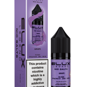 Slip into the succulent sweetness of Elux’s Grape nic salt! A tantalising blend that transports your taste buds to sun-kissed vineyards with every exhale. Refreshingly ripe and delightfully fruity, you might hear it on the grape vine that this flavour is the best!