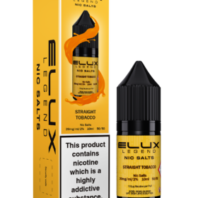 Revel in the timeless sophistication of our Straight Tobacco Nic Salt. It has been curated to deliver a rich, robust taste reminiscent of a premium cigar. Elevate your vaping experience with each inhale, as smoky undertones and subtle sweetness dance on your palate, offering a truly refined taste sensation.