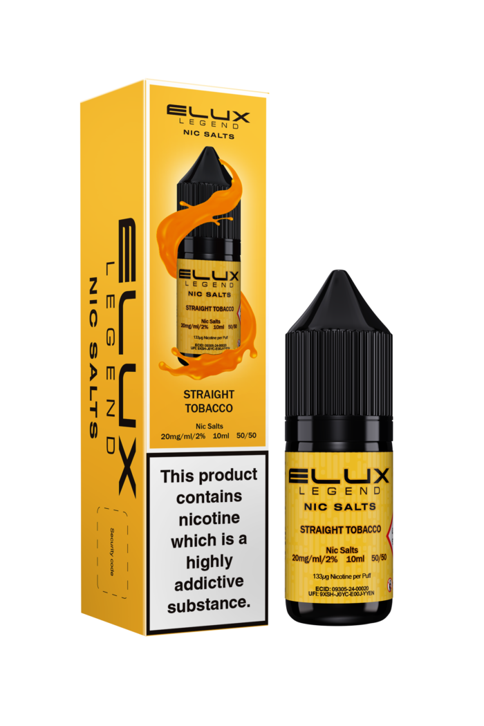 Revel in the timeless sophistication of our Straight Tobacco Nic Salt. It has been curated to deliver a rich, robust taste reminiscent of a premium cigar. Elevate your vaping experience with each inhale, as smoky undertones and subtle sweetness dance on your palate, offering a truly refined taste sensation.