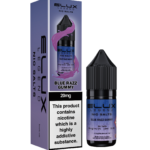 Elux Nic Salt Blue Razz Gummy 10ml, offers a burst of sweet, tangy flavours with a playful mix of juicy blueberries and tart raspberries. A trio of tasty fruits add layers of sweetness, creating a candy-like blend that’s rich, vibrant, and irresistibly smooth. Available in both 10mg and 20mg