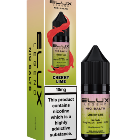 Elux Legends Nic Salt Cherry Lime is the perfect balance of sweet and sour. With a burst of bold cherry flavour combined with zesty lime, this e-liquid offers a satisfying and invigorating experience. It’s a symphony of fruity goodness that will excite your taste buds with every puff, making it the ideal choice for vapers who enjoy a refreshing, tangy vape. Available in both 10mg and 20mg.
