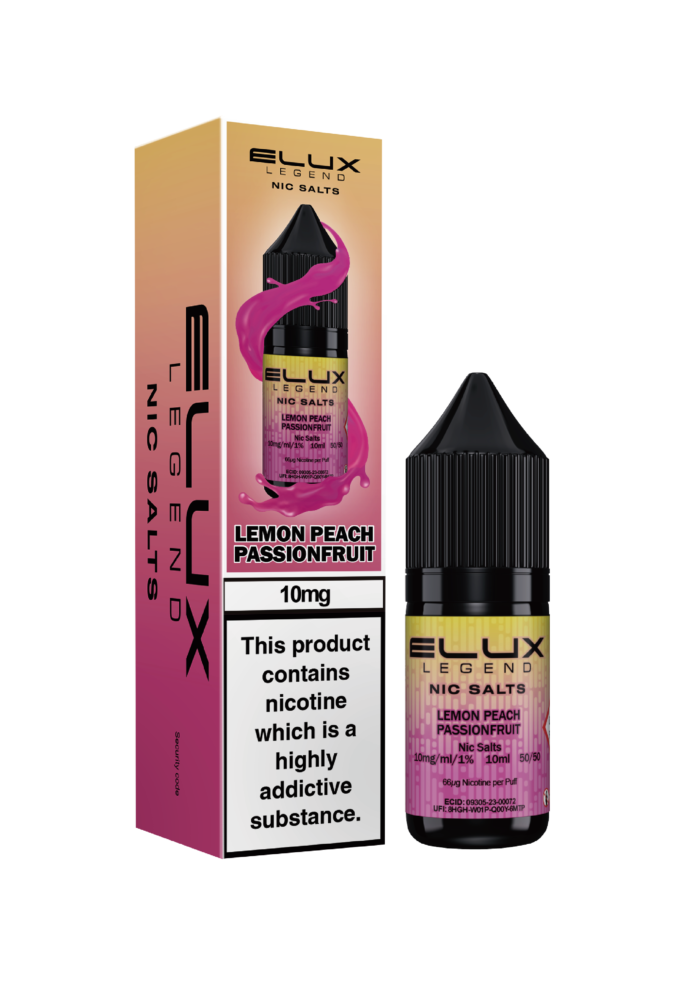 Elux Legends Nic Salts Lemon Peach Passionfruit 10ml