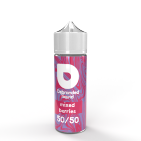 Introducing a new range of nicotine salts by Debranded, High in flavour and always refreshing to taste. With a range of flavours familiar and new. Try some today. Debranded 50/50 100ml Shortfill Mixed Berries A harmonious blend of ripe strawberries, blueberries, raspberries, and blackberries for a juicy berry experience.