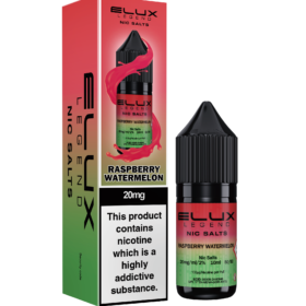 Elux Nic Salt Raspberry Watermelon – A Sweet and Tangy Tropical Delight Elux Nic Salt Raspberry Watermelon combines the juicy, refreshing taste of watermelon with the tangy, bold flavour of raspberries. Together, these fruits create a sweet, mouthwatering blend that will excite your taste buds and keep you coming back for more. Available in both 10mg and 20mg.