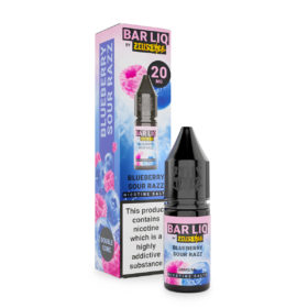 Barliq By Zeus Blueberry Sour Razz 10ml. Blueberry Sour Razz nic salt e-liquid pairs sweet, juicy-tasting blueberries with the tangy notes of raspberries. A complementary flavour fusion of zesty sweetness, Blueberry Sour Raspberry offers an irresistible fruity all-day vape that is hard to put down.