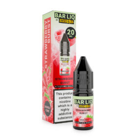 Barliq By Zeus Strawberry Burst 10ml. Strawberry Burst nic salt e-liquid delivers the taste of ripe, juicy strawberries for a sweet and satisfying vape. Bursting with fruity flavour, its fresh strawberry savour is perfect for those seeking a simple vape at its best.