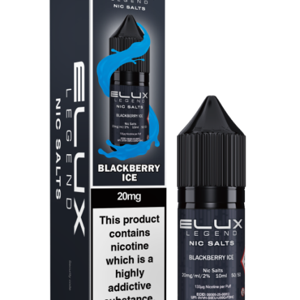 Elux Legend Nic Salts Blackberry Ice? Elux Nic Salt is crafted to offer a smooth, satisfying vape experience. Best used with pod devices or higher-ohm coils, it ensures consistent, flavour-packed hits. Available in both 10mg and 20mg nicotine strengths, you can select the perfect level of nicotine for your vaping preference. Thanks to the Nic Salt formula, it provides a smoother throat hit and quicker nicotine absorption for a more immediate and enjoyable sensation.