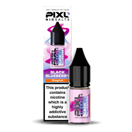 Introducing Pixl Nic Salts Black Blueberry. Black Blueberry delivers a rich fusion of dark berries with a smooth, juicy finish. The bold taste of blackcurrant meets the sweetness of ripe blueberries, creating a perfectly balanced vape that's both deep and refreshing. Ideal for vapers who enjoy sweet yet slightly tart fruity blends. Available in 10mg and 20mg