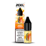 Introducing Pixl Nic Salts Juicy Peach 10ml. Juicy Peach delivers the soft, succulent taste of ripe peaches in every puff. Sweet, smooth, and naturally refreshing, this vape offers a clean, fruity flavour that’s perfect for an all-day pick-me-up