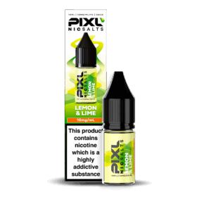 Introducing Pixl Nic Salts Lemon and Lime 10ml. Lemon Lime combines zesty lemons and tangy limes for a crisp, citrus explosion. Sweet, sharp, and incredibly refreshing, this vape is perfect for fans of fizzy, clean-tasting fruit blends.