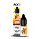 Introducing Pixl Nic Salts Triple Mango 10ml. Triple Mango bursts with layers of sweet, juicy mango flavour. Each puff delivers a tropical wave of smooth, golden fruitiness that’s both refreshing and full-bodied — a must-try for mango lovers everywhere.